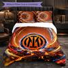 Borussia Dortmund Pattern 3 Pieces Bedding Set Soft Microfiber Duvet Cover with Pillow Cases for Bedroom