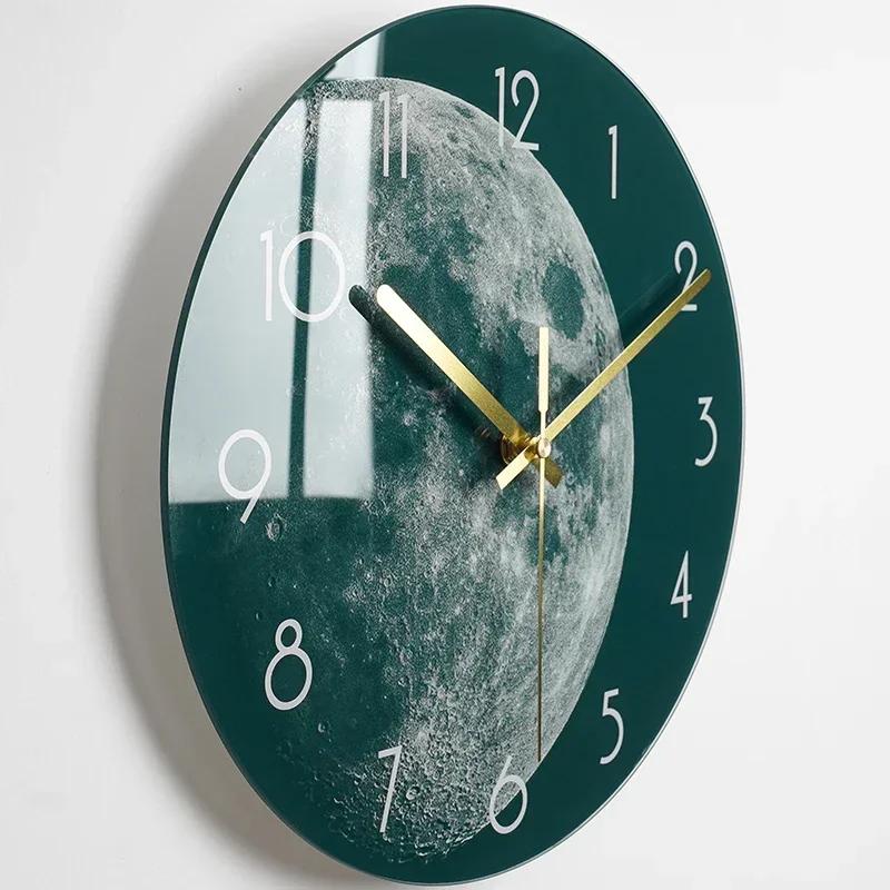 Bedroom Glass Wall Clock Nordic Large Modern Kitchen Wall Clocks Thick Watches Novelty Living Room Watch Home Decor M2R3O9