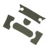 5 Stück Klettverschluss für Helm Universal DIY Verdicken Grün Helm Klettverschluss Set für MICH