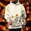 Men's Hoodie with Halloween Print Single Pocket Casual Pullover Top