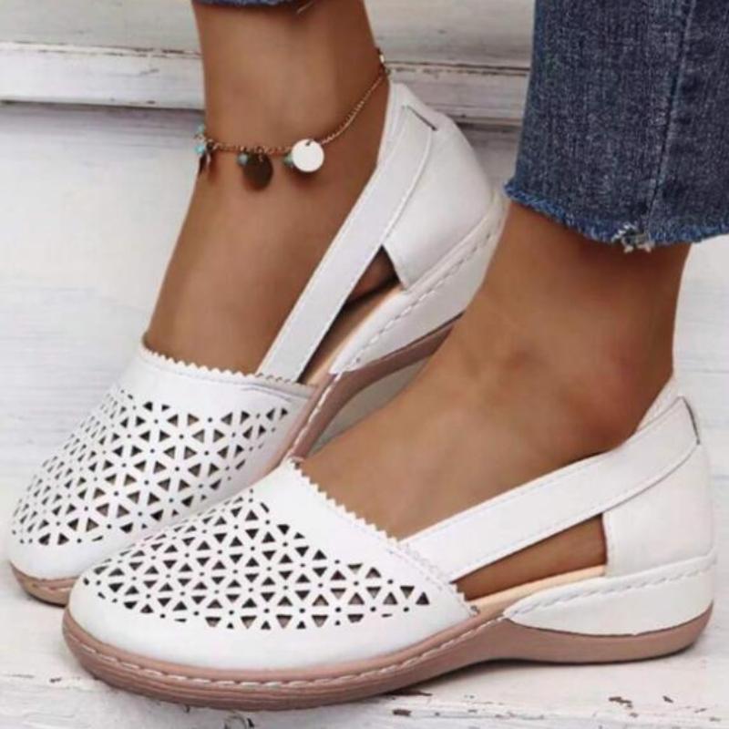 

модные женские сандалии летние женские туфли ручной работы кожаные дышащие сандалии женские балетки ретро стиль индивидуальные поддерживающие тапочки 36 белый