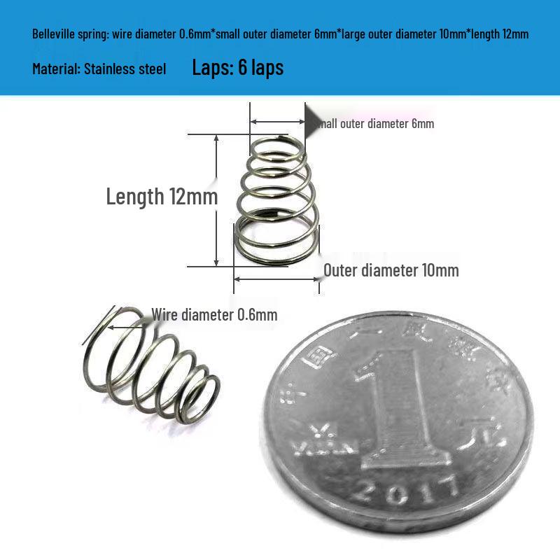 Belleville 304 Stainless Steel Compression Spring with High Elasticity
