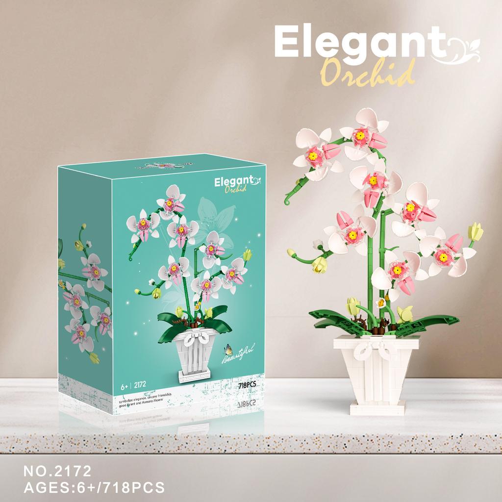 Blumenstrauß Mini Bausteine Konstrukteur Sets Block Modell Puzzle Zusammenbau Steine DIY Heimdekoration Kinderspielzeug Geschenk