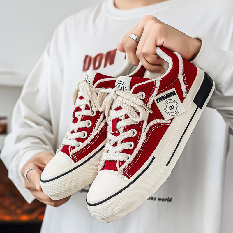 New niche low-top canvas shoes boys' sports and leisure men's shoes versatile board shoes