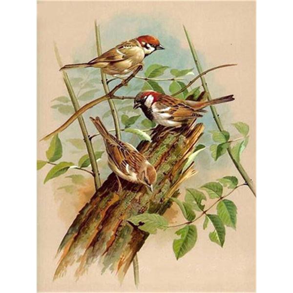 5D Diamond Painting Birds Kit DIY Full Drill Round Diamond Embroidery Animal Mosaic Picture of Rhinestones Home Decoration