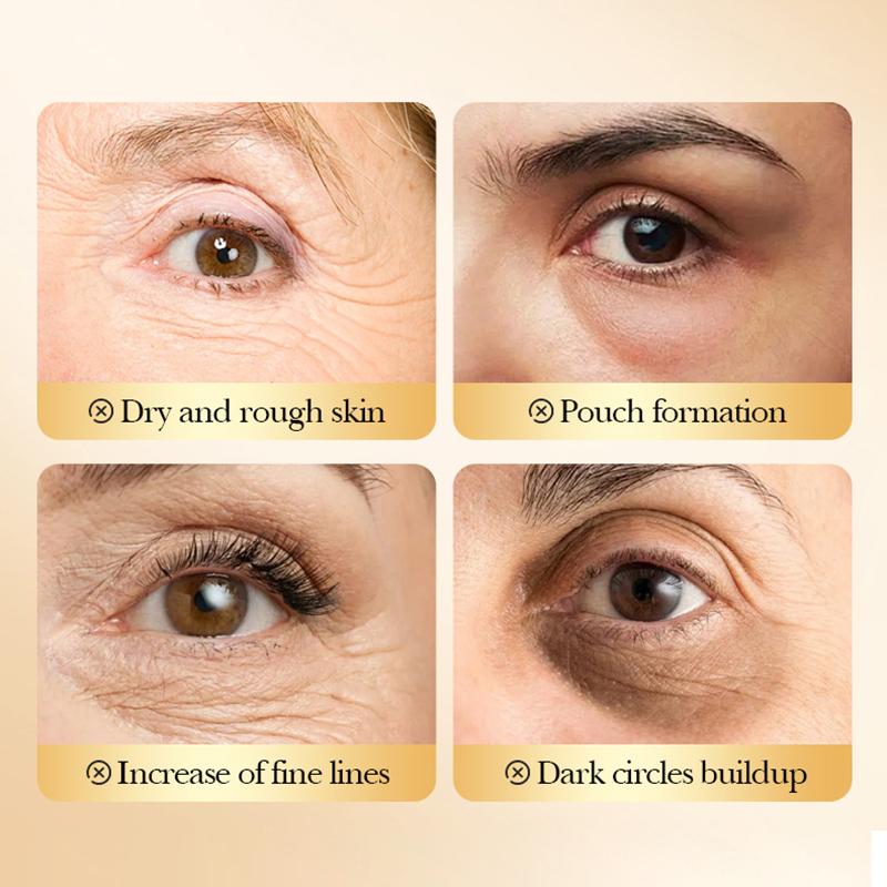 5PCS SADOER 24K Gold Crystal Collagen Eye Mask Anti Wrinkle Dark Circles Moisturizing Anti Wrinkle Anti-aging Eye Patches Skin Care
