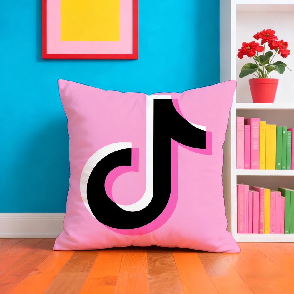 T-tik-t-Tok Fashion Pillow Case Pillow Case Plush Fabric Soft Double Sided Print Home Sofa High Quality Cushion