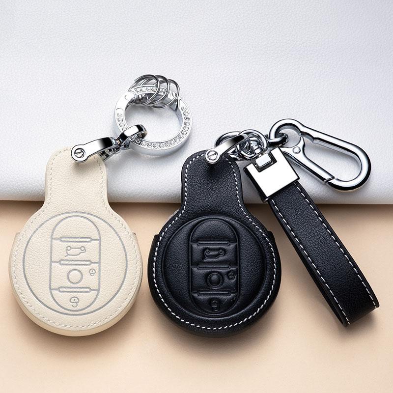 For Mini Cooper F54 F55 F56 F60 Key Case Car Leather Key Cover Keychain Interior Accessories Decoration Car Styling