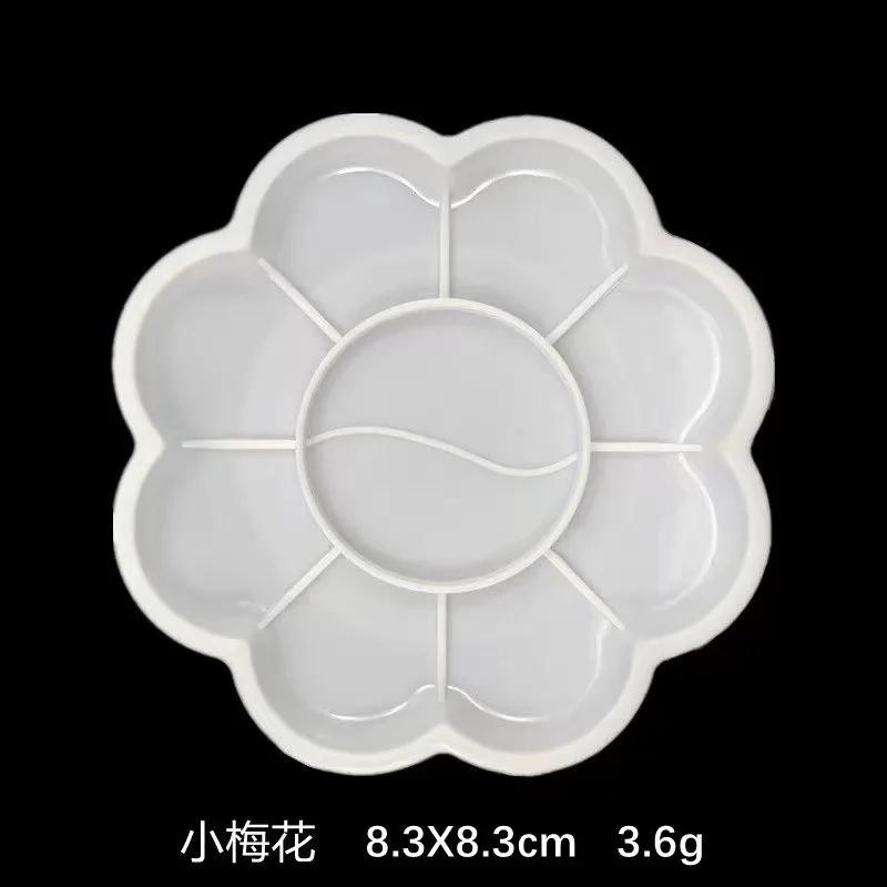 

White Painting Supplies Alternatives Paint Pigment Tray Round Palette Plastic Palette Watercolor Art Paint Tray