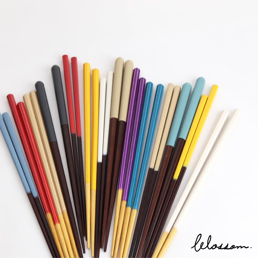 Tanaka Chopsticks Shop Blossom Octagonal Chopsticks Lily Design Antibacterial Dishwasher Safe Made In Japan Stylish Cute Easy To Grip Simple Design