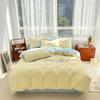 2024 A-Class Pure Cotton Bedding Set: Solid Color Duvet Cover & Bed Sheet