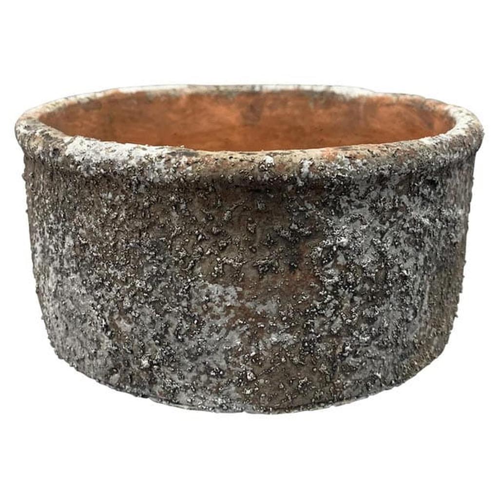 Round Concrete Flowerpot Cover Rustic Garden Decoration
