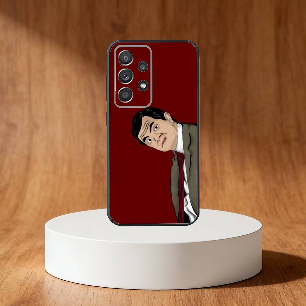 Funny Mr B- BeanS Phone Case For Samsung S25,S24,S21,S22,S23,S30,Ultra,S20,Plus,Fe,Note,10,9,5G Black Cover