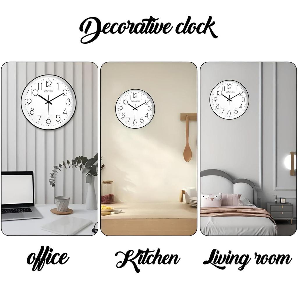 12 Inch Stylish Analog Wall Clock for Home | Wall Watch for Living Room, Bedroom, Office, and Kitchen | Decorative WallClocks Big Size for Hall Large