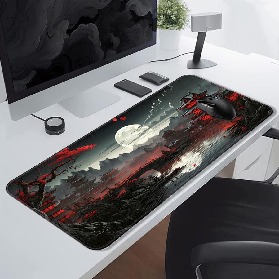 Mouse Pad Keyboard Mouse Pad office Pad Game Console Pad Computer Laptop Pad Desk accessories Anti slip Night Moonlight Large 220x180x2mm