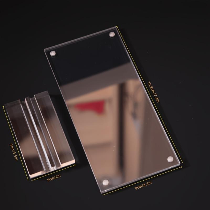 2/4Pack Bill Holder Display Photo Frame Double-Sided Transparent Magnetic Display Stand for Office Home Salon Business Organizer