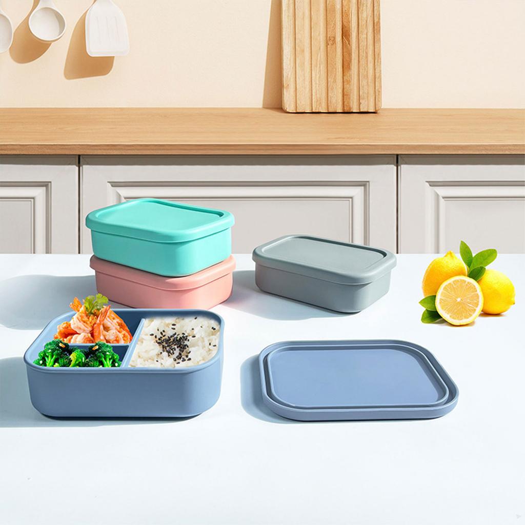 Meal Box Leakproof Food Box 800ML Lunch Box Meal Prepping Box Fruit Box Silicone Texture Food Storage Containers