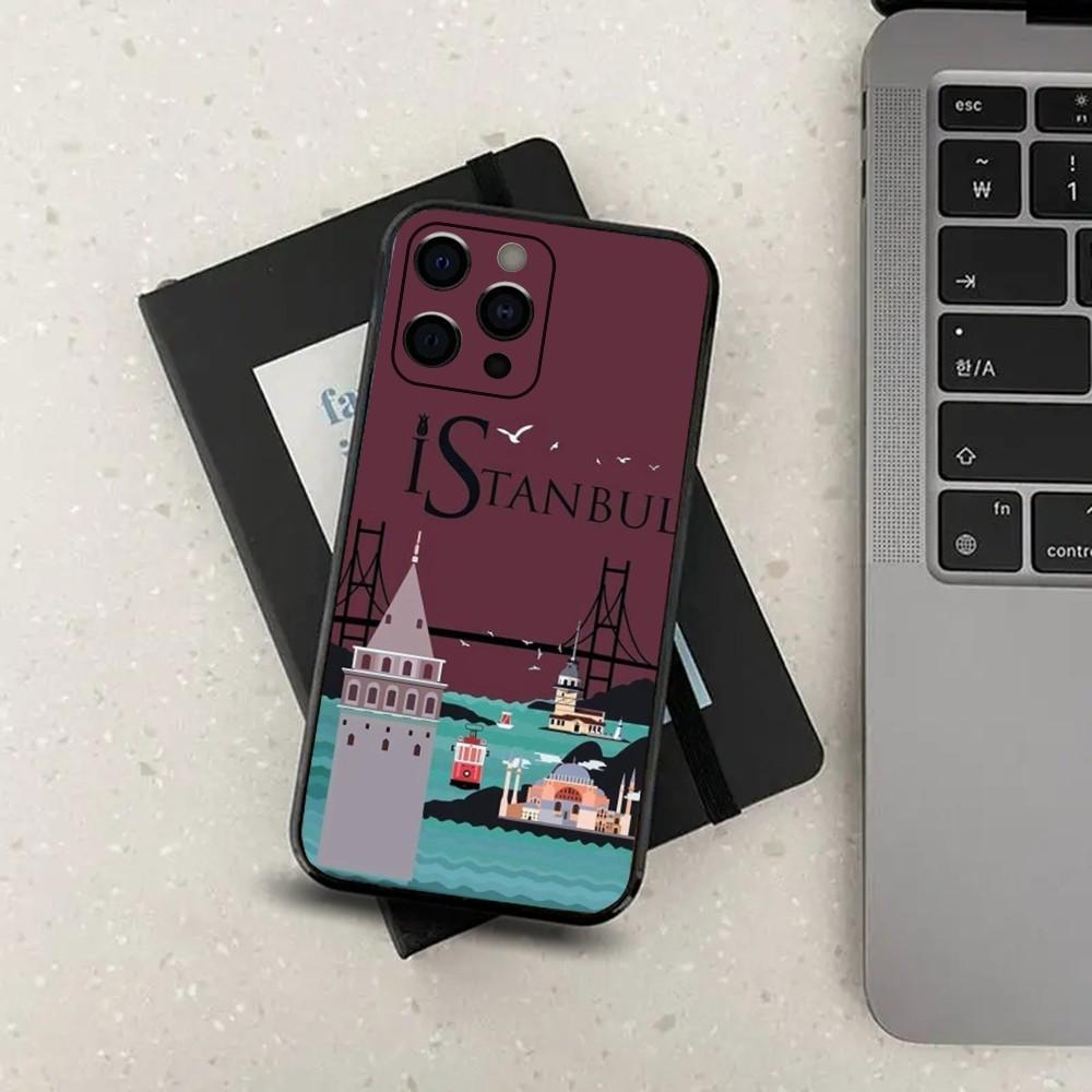 

Turkey Istanbul Turkiye Trave Phone Case For Apple iPhone 15,14,13,12,11,Pro,X,XS,Max,XR,Plus,Mini Soft Black Cover iPhoneXS