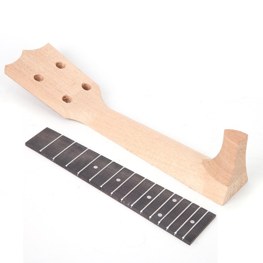 Wooden Color Ukulele Fretboard 21in 23in Ukulele Replacement Neck Ukulele Neck Set Concert Ukulele