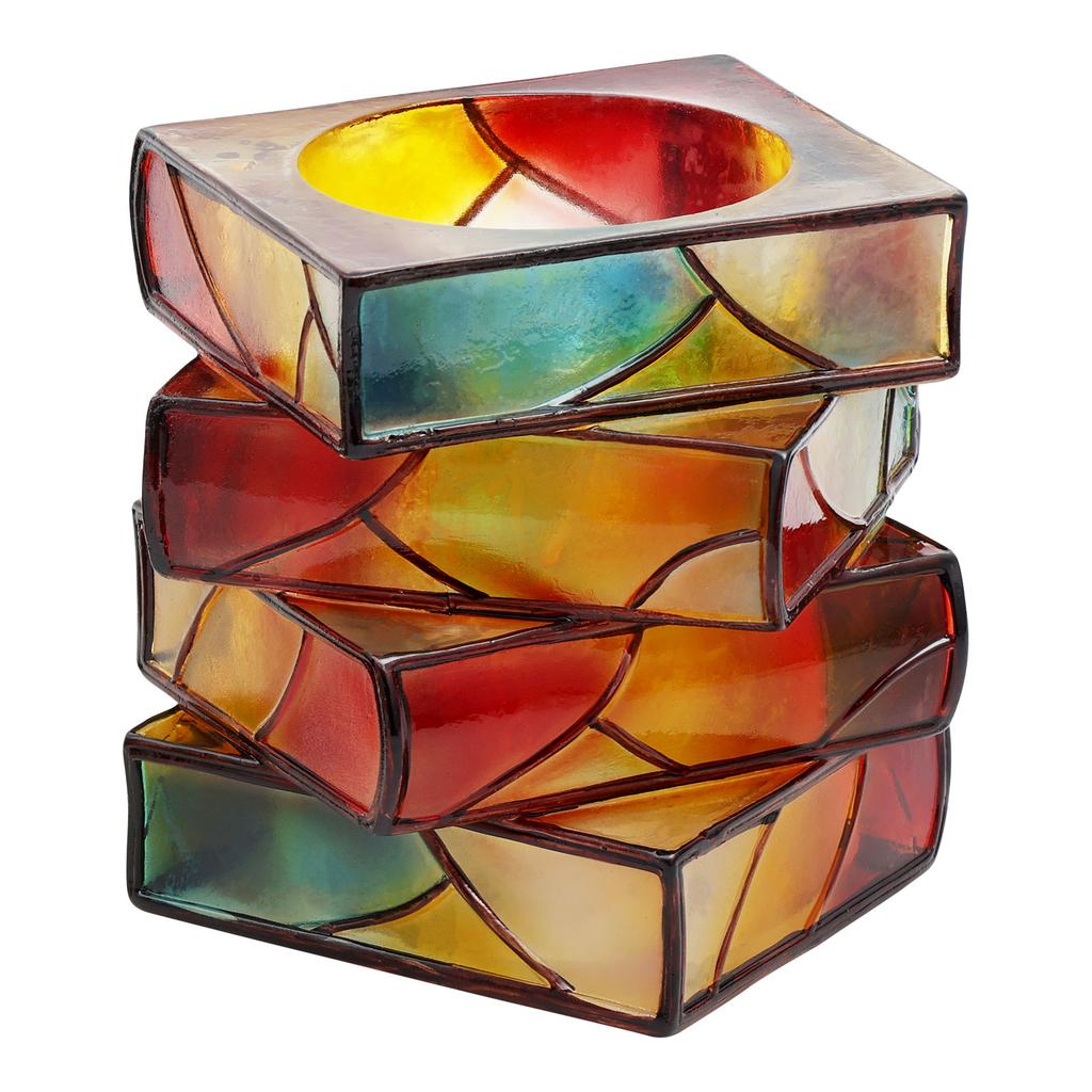 1 Pc Vase Book Shaped Planter 3/4 Layer Creative Colorful Flower Pot Stacked Books Resin Vase for Cafe Gift Shop Home Decoration