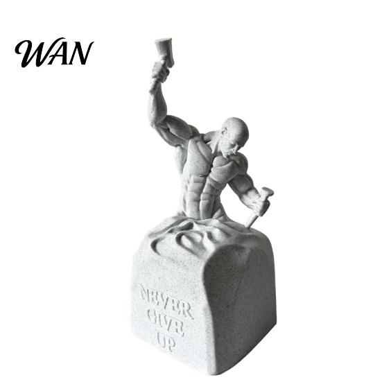 Simple Design Sculpture Self Made Man 3D Printed Abstract Figure Statue Desktop Never Give Up Inspirational Figurine for Home Office Table Shelf Decor