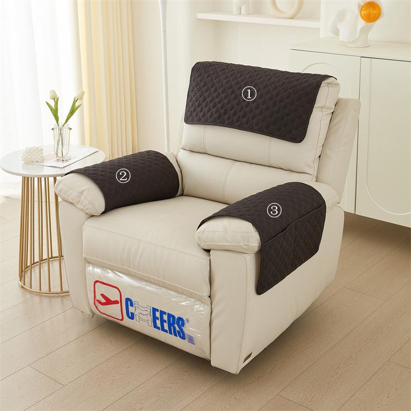 Recliner Sofa Mat Solid Color Non-slip Armchair Sofa Cover Anti-dirty Armrest Towel Four Season Universal Couch Cushion for Home