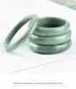 Guizhou Jade Light Green Floating Flower Thin Round Jadeite Bangle for Women