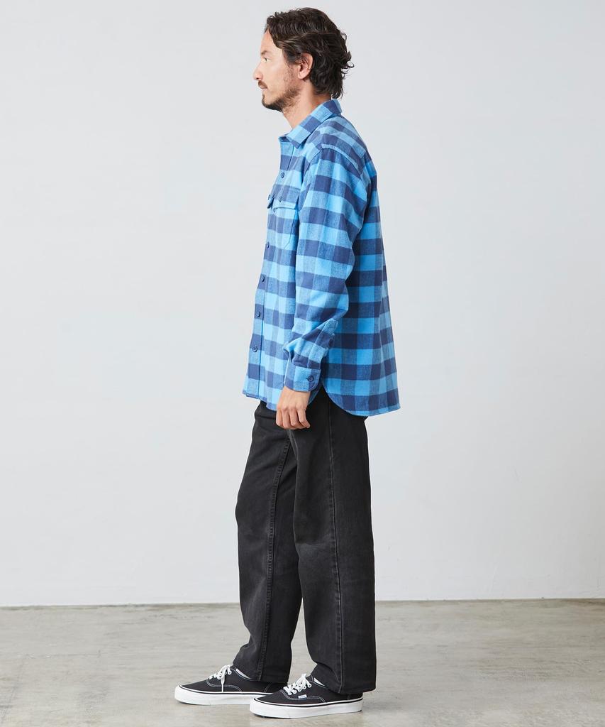 Shammy Kariert Japanische Passform L Blue Ridge Blau 1000194919 [LL Bean] Herrenhemd,