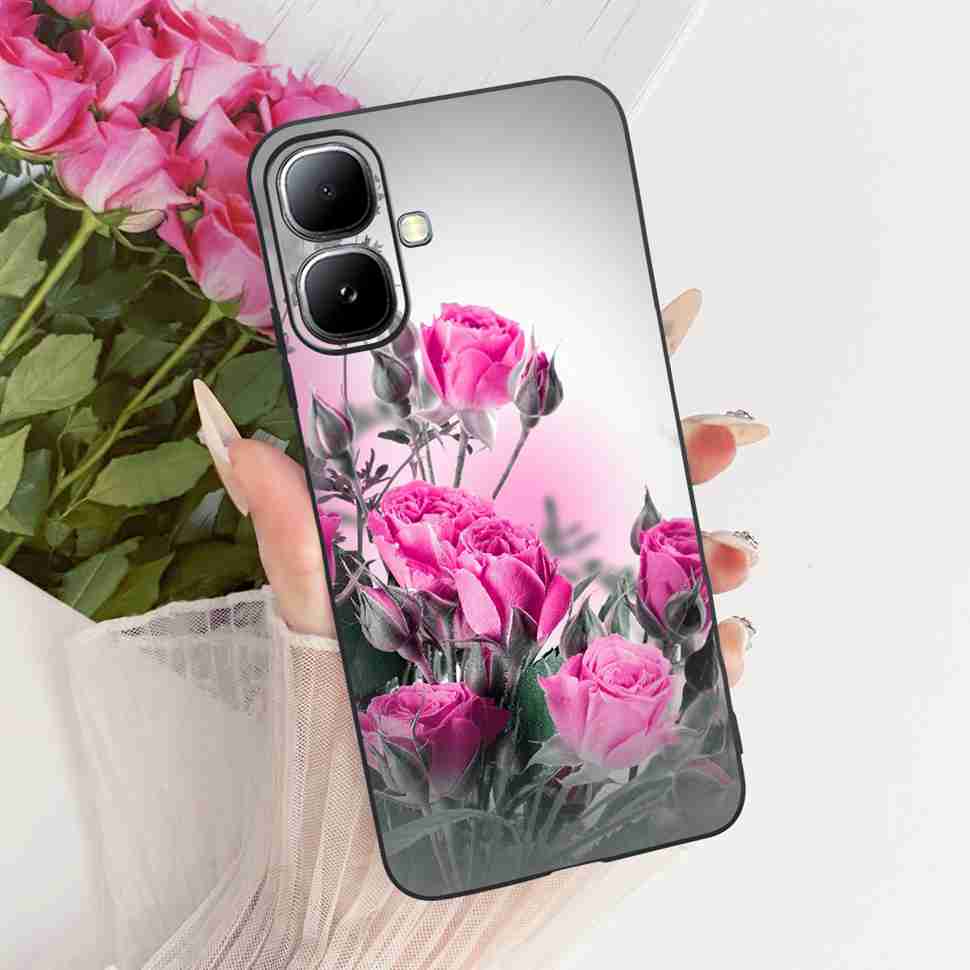 For Infinix Smart 20 4G X6840 X6840B Case Cartoon Cat Dinosaur TPU Black Cover For  Infinix Smart20 smart 20 4G Phone Casing