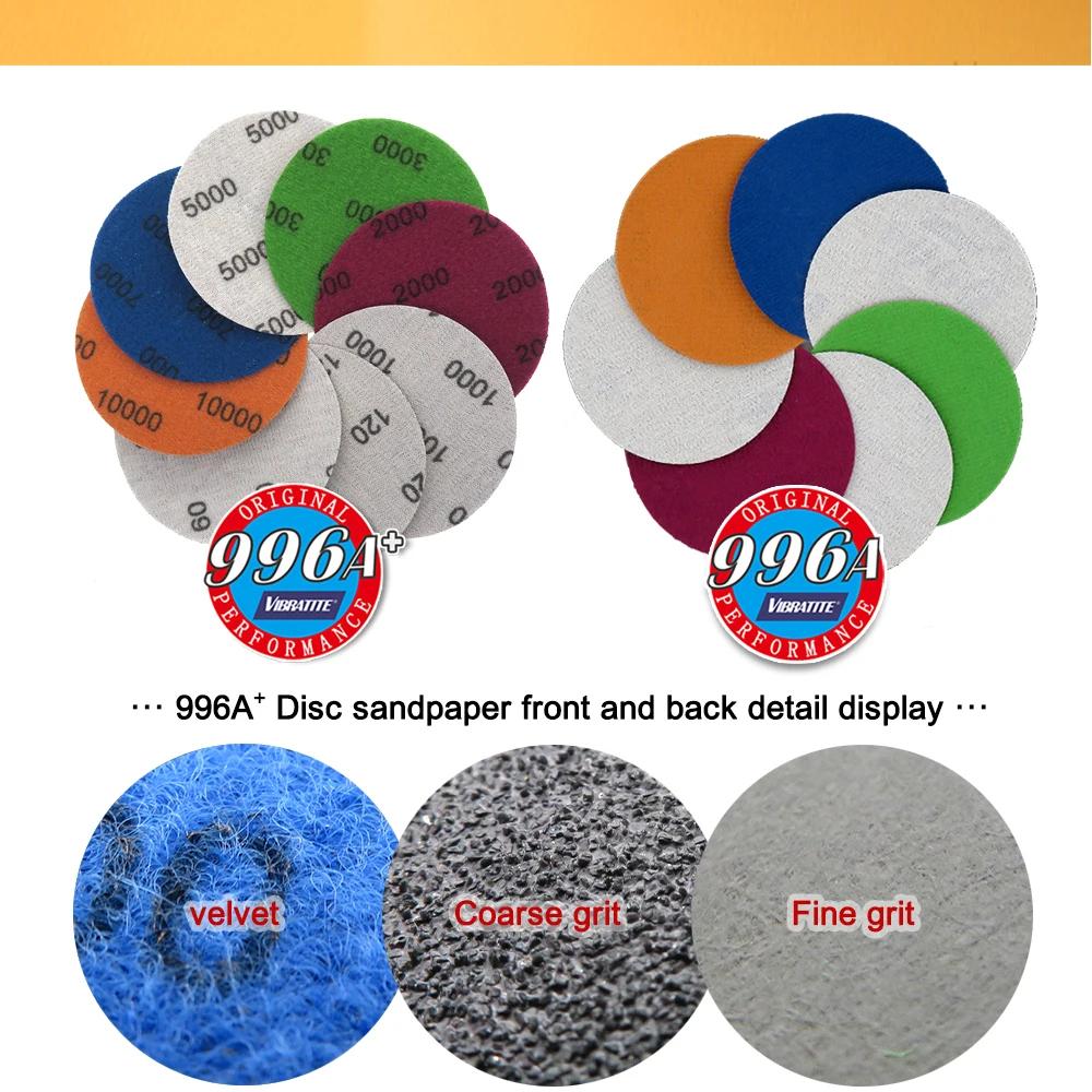 3 Inch Wet Dry Sanding Paper 75MM 320-10000 Grit Hook and Loop Sandpaper 50Pcs Electrostatic Planting Silicon Carbide