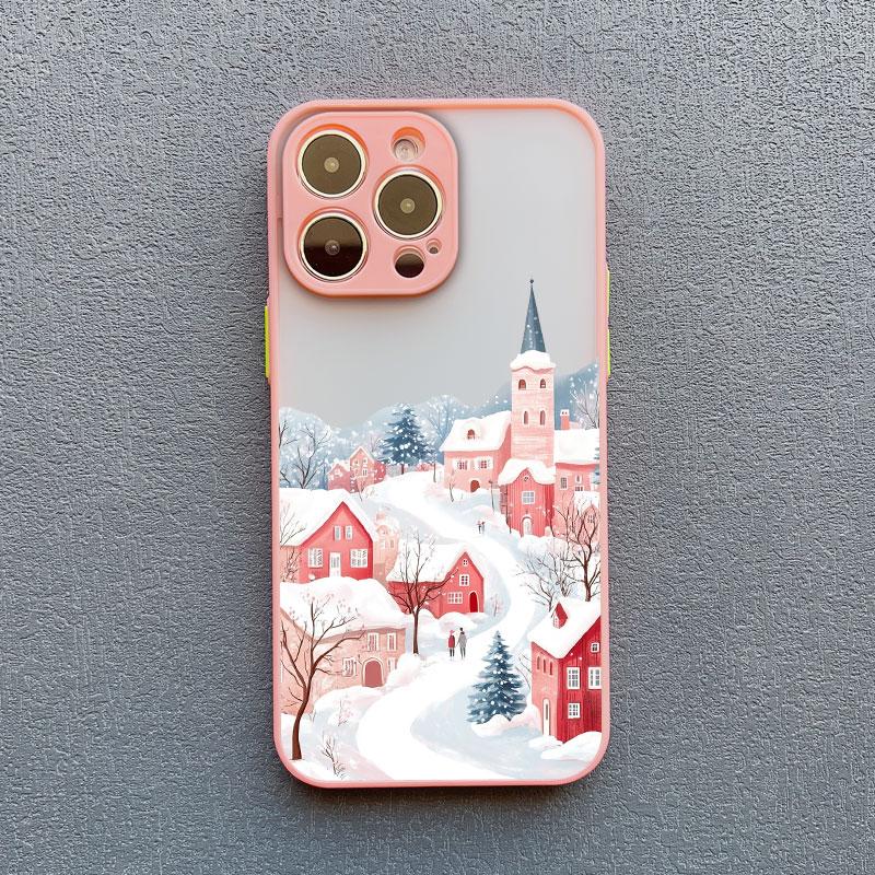 Winter Snow Street Scenery Phone Case For iPhone 17 Pro Max 16 15 Pro Max 14 Plus 13 Mini 12 11 Pro Max Shockproof Back Covers