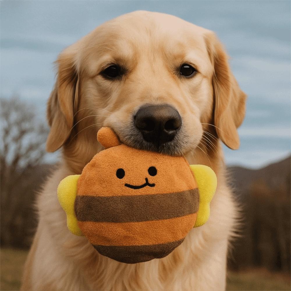 Interactive Cartoon Dog Chew Toy Animal Shape Plush Puppy Squeaky Toy Bite Resistant TPR Prick Ball Toy Relieve Boredom