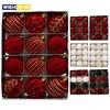 6/12pcs 6cm Wine Red Christmas Ball Ornaments Dark Green White Christmas Tree Party Decoration New Christmas Spheres Pendant