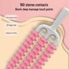 Three-Row Roller Bendable Wolf Tooth Stick for Children's Leg Muscle Relaxation and Yoga Massage