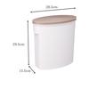 ISETO Rice Storage Container, 5kg Rice Storage Case, White, 5kg Capacity, 15.5cm Wide X 28.5cm Deep X 28.5cm High, Made In Japan, Includes Measuring C