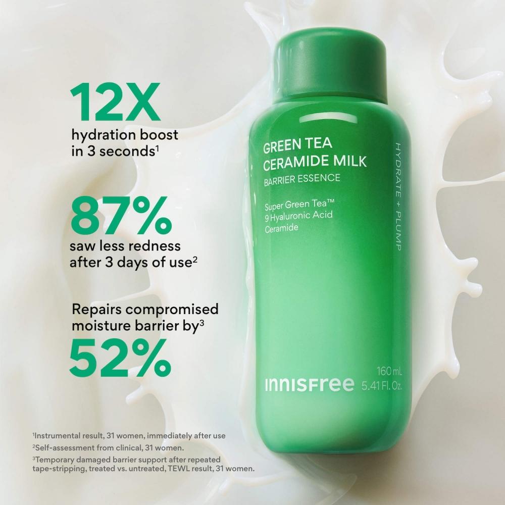 Innisfree Green Tea Ceramide Milk Toner 5.41 Oz 160 Ml