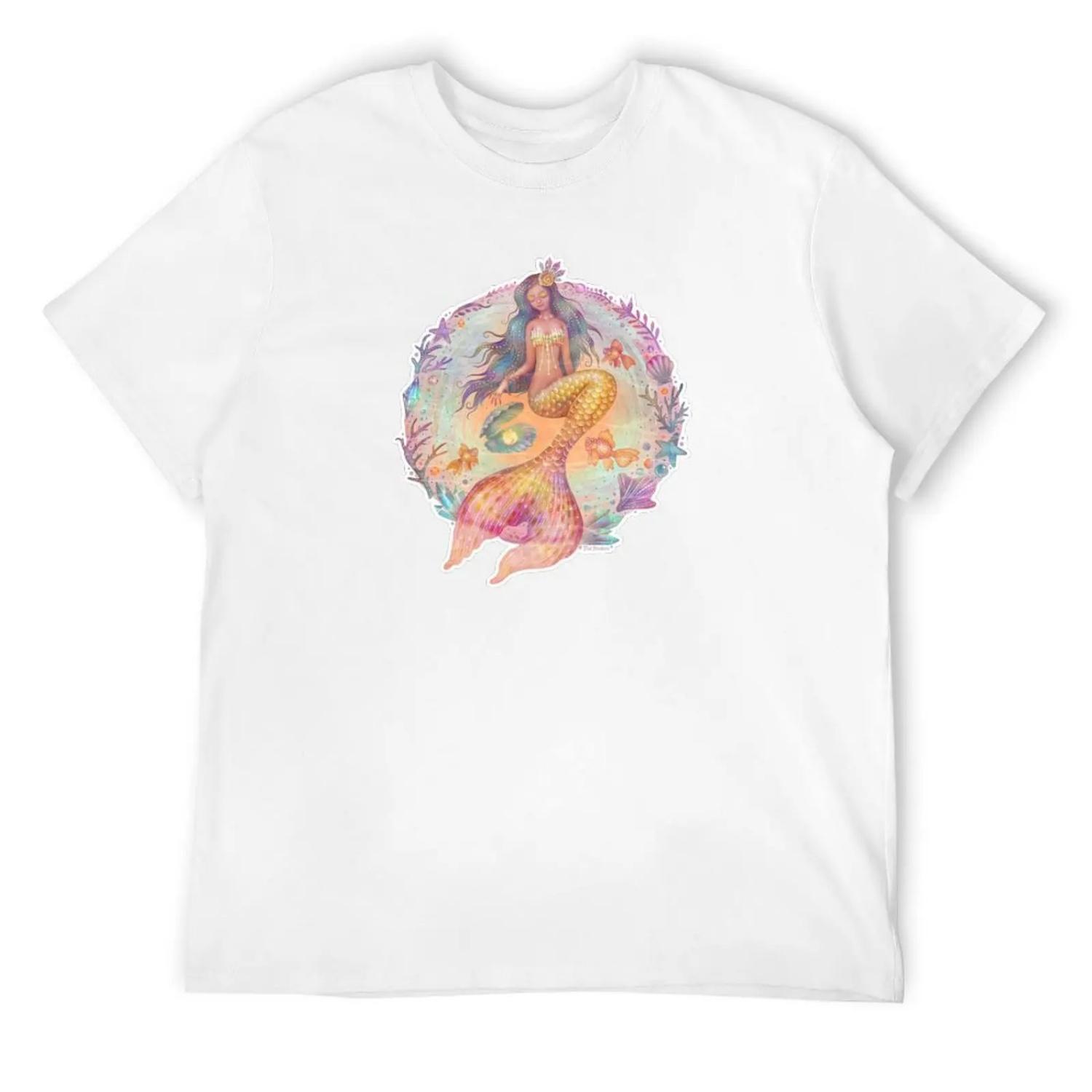Aurelia - Mermaid Goddess (Magical Mermaids series) T-Shirt Man t-shirt summer tops plus sizes t shirts for men XXXXXL белый