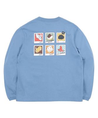 Camiseta de Manga Comprida Chums Bolso Câmera Instantânea Escovada
