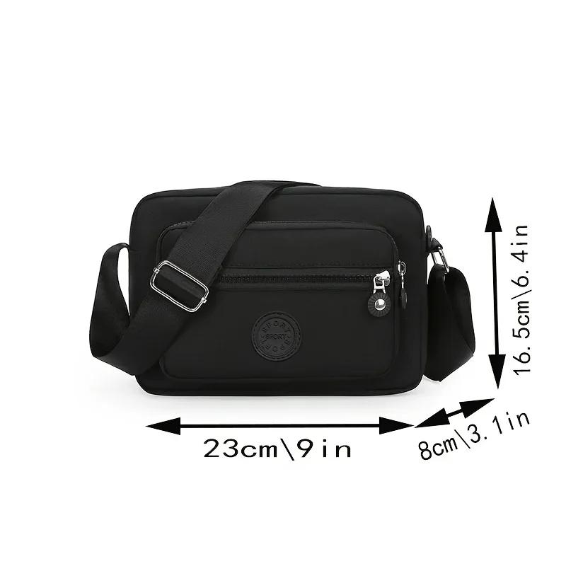 New Simple Lightweight Waterproof Nylon Crossbody Bag Fashionable Small Square Single Shoulder Bag for Women Trendy And Versatil