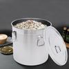 33L Stainless Steel Grain Container,Storage Jar, Flour Container,Airtight Canister w/Lid for Storing Various Dry Wet Foods