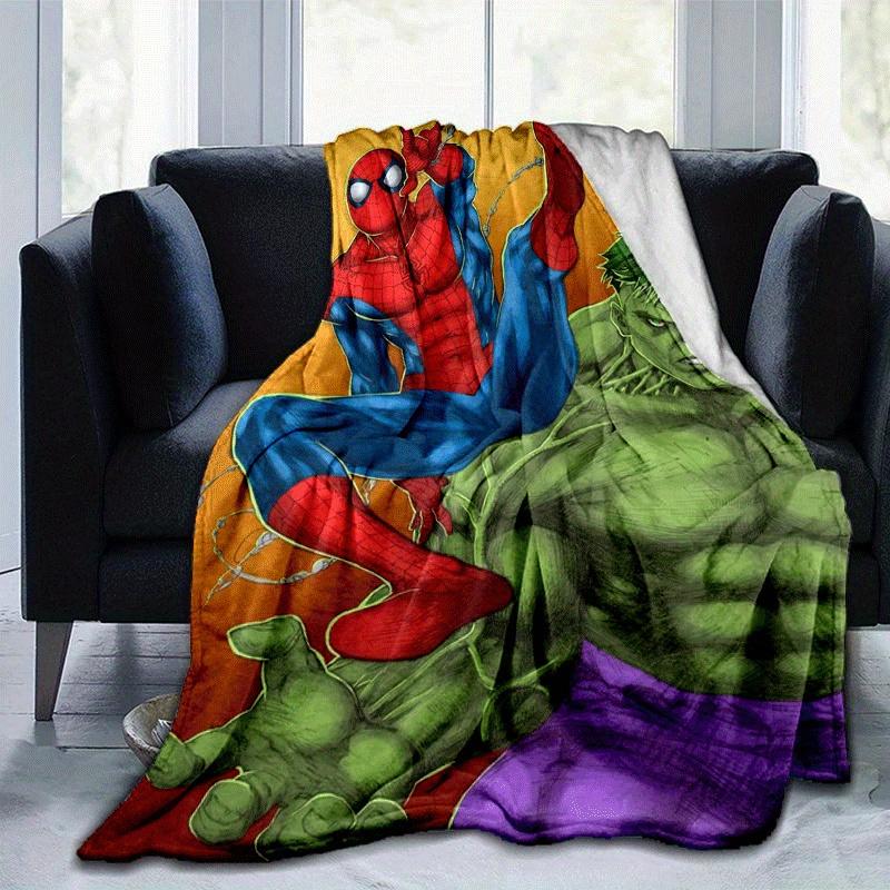 

1pc Spider-Man The Hulk Printing Blanket - Soft, All-Season Throw for Office Blanket, | Personalized Gift with Adorable Cartoon Design 80cmx120cm(31inx47in)