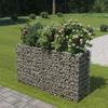 VidaXL Raised Bed with Gabion Galvanized Steel Silver 180x50x100 Cm Planter 143558