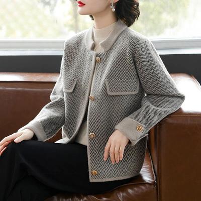 Coat for Women Cotton Casual Short Cardigan Double Layer Windbreaker Suit Jacket