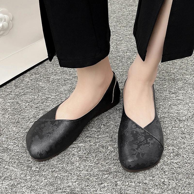 Modische flache Schlupfschuhe für Damen, neue Freizeitschuhe mit quadratischer Spitze für Damen, flache Schuhe, modische Wanderschuhe für Damen, Zapatos De Mujer