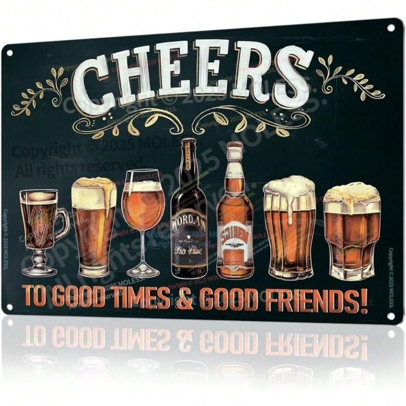 Vintage Metalen Blik Wandposter Bord 20x30cm