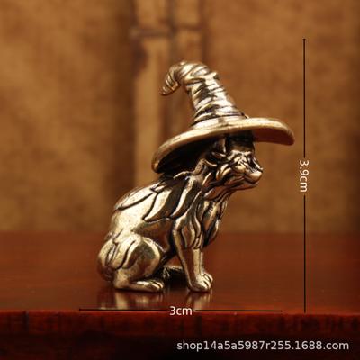 Massives Messing Kupfer Kleines Zierstück Desktop Handheld Figur Magischer Teeanhänger Gefertigt Antik Kleine Kupferwaren