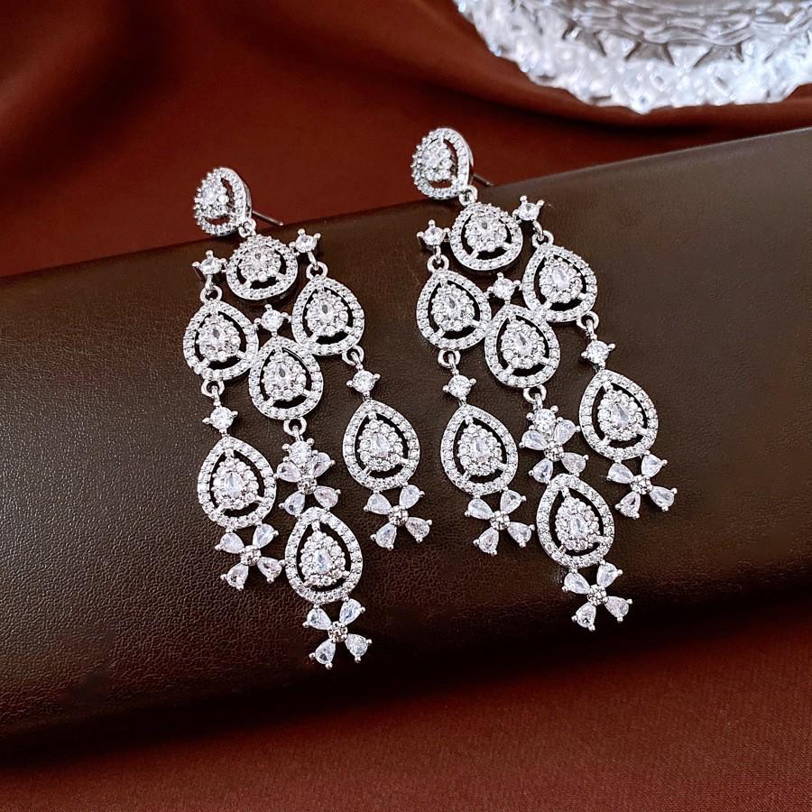 Vintage Retro Silver Needle Earrings - Elegant, Versatile High-End Court Style Studs.