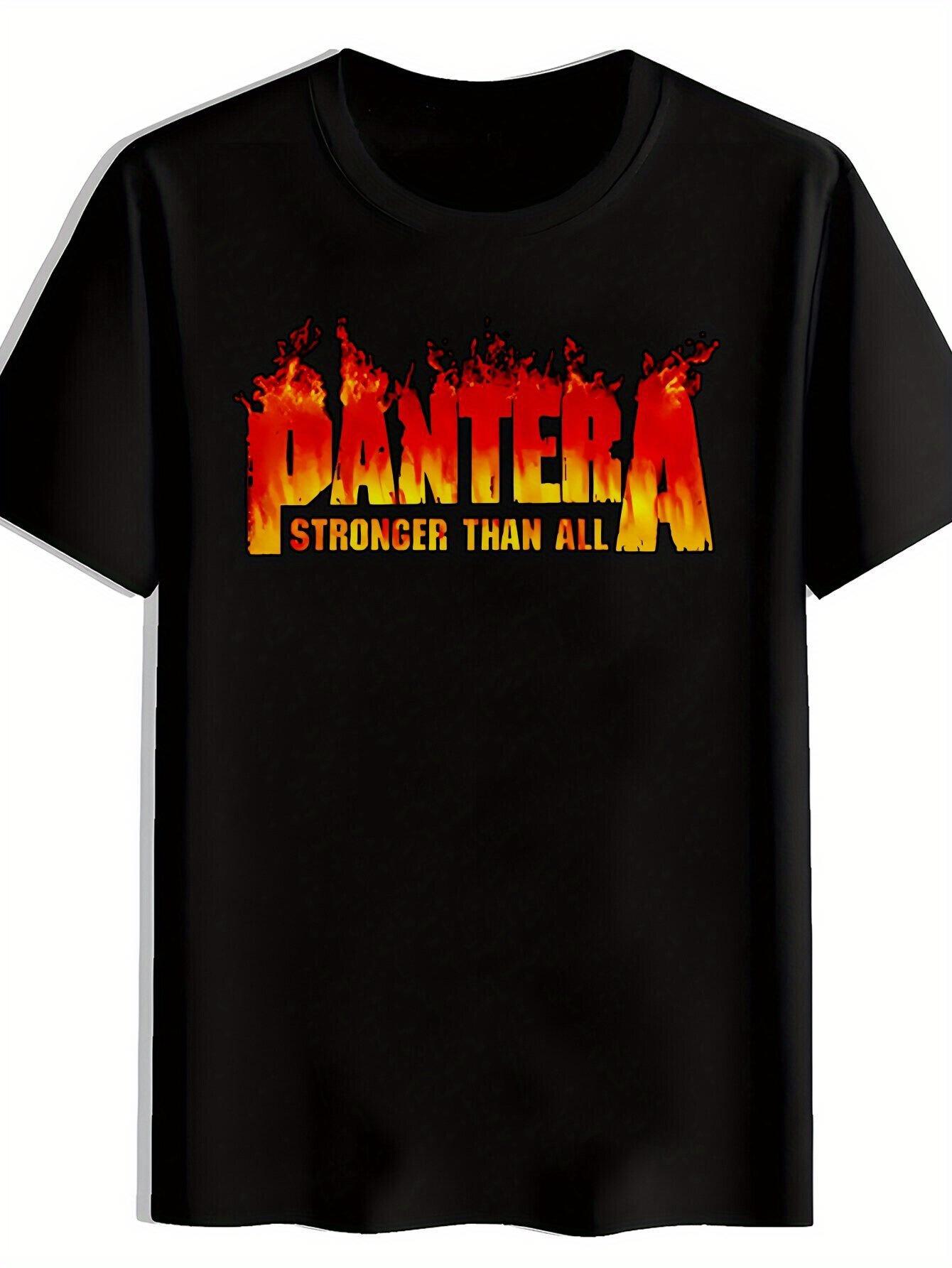 

Black Graphic T-shirt - PANTERA Stronger Than All Retro Rock Band Design XXXL