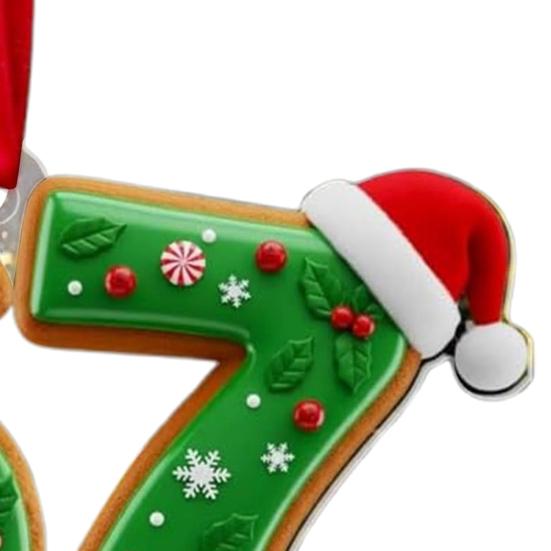 2 Pcs 67 Christmas Ornaments Funny Six Seven Gingerbread Hanging Ornament Acrylic Holiday Tree Decor Gift for Teens Kids Family Friends Coworkers