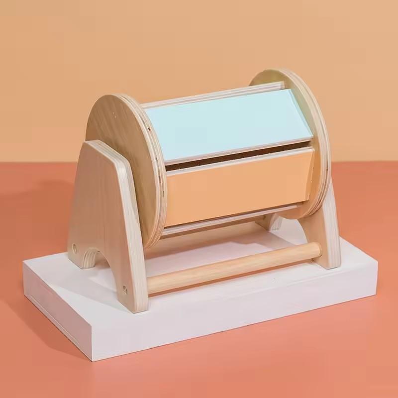 Montessori Macaroon Color Spinning Drum Match Coin Box Permanent Box Round Rectangular Box Kids Sensory Toys for Baby Gifts